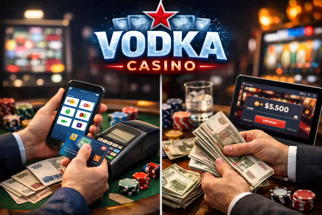 Vodka casino: способы пополнения и вывода средств